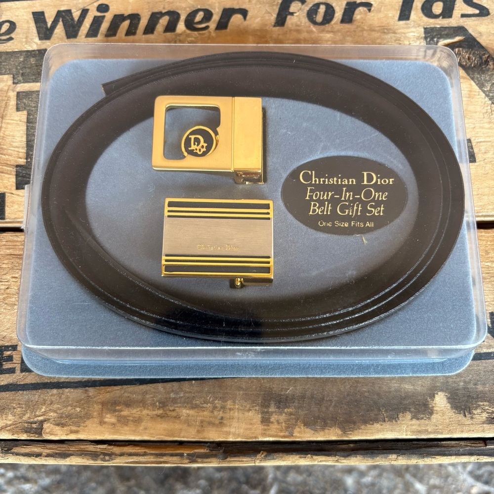 Vintage Authenticated Christian Dior Four In One Belt Gift Set